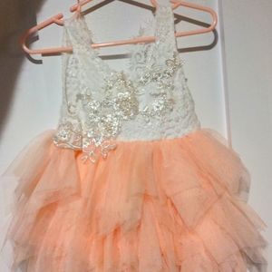 12-18 Months White/Pink Ballerina Dress